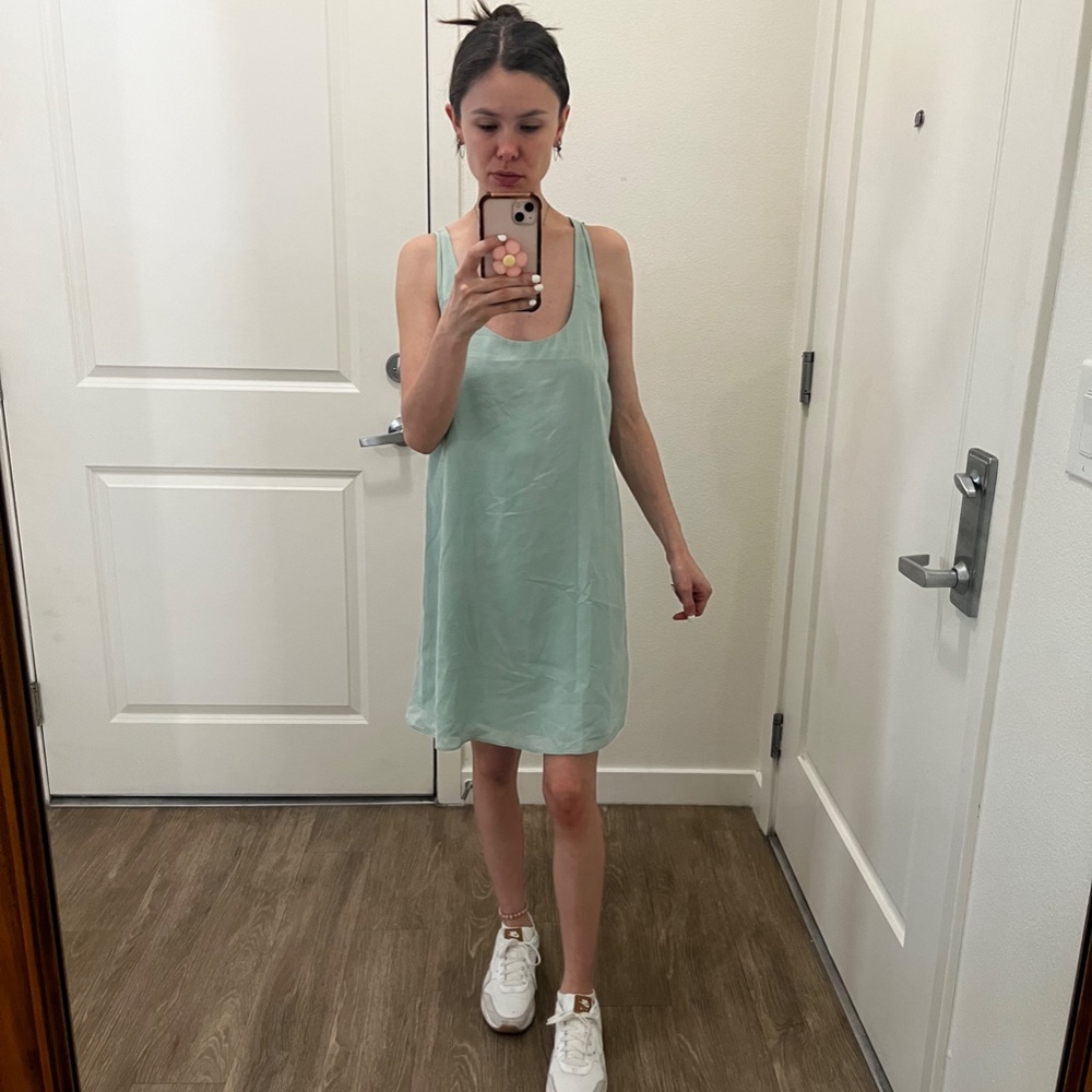 Silky Mint Green Racerback Dress by Ladakh